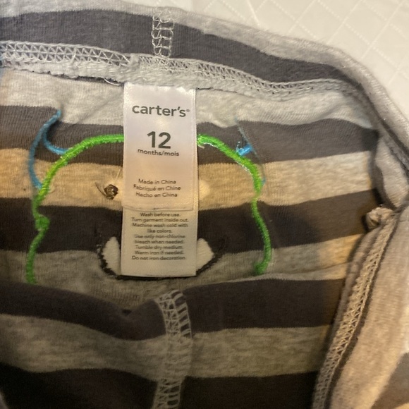 Carters infant pajamas long sleeve onesie, top and bottom mommy’s little monster - Picture 6 of 6